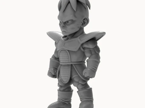 Armored Saiyan Warrior Figurine 3D Print Model 3D Print Model