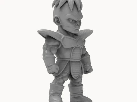 Armored Saiyan Warrior Figurine 3D Print Model 3D Print Model