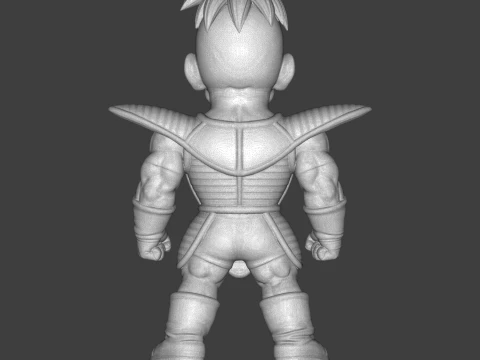 Armored Saiyan Warrior Figurine 3D Print Model 3D Print Model