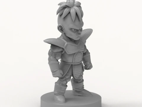 Armored Saiyan Warrior Figurine 3D Print Model 3D Print Model