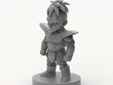 Armored Saiyan Warrior Figurine 3D Print Model 3D Print Model