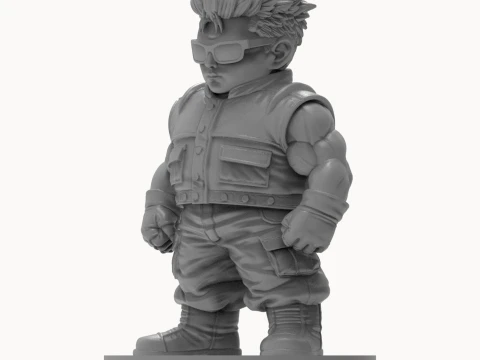 Anime Mercenary Brawler Figurine 3D Print Mode 3D Print Model