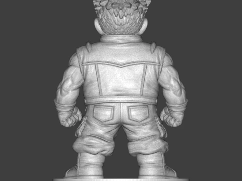 Anime Mercenary Brawler Figurine 3D Print Mode 3D Print Model