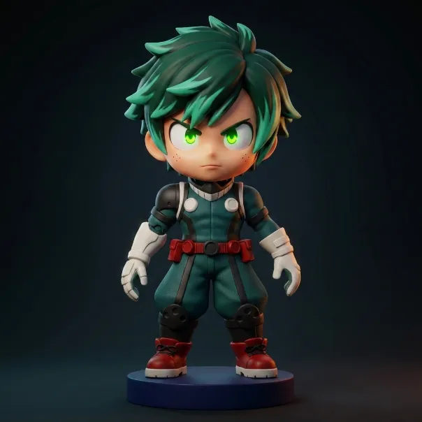 Izuku Midoriya Deku Figurine 3D Print Model 3D Print Model .c4d .max .obj .3ds .fbx .stl .blend