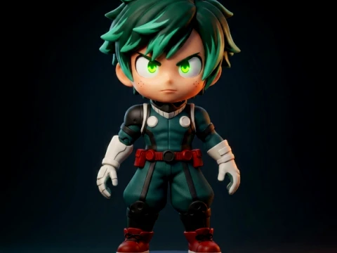 Izuku Midoriya Deku Figurine 3D Print Model 3D Print Model
