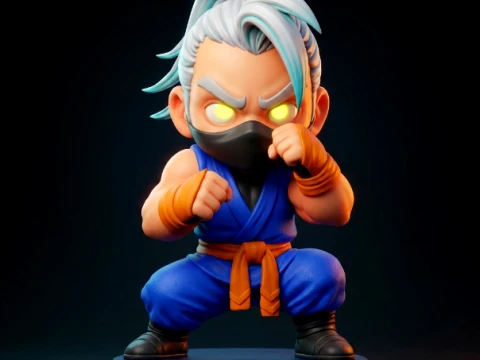 Anime Ninja Warrior Figurine 3D Print Model 3D Принт Модель