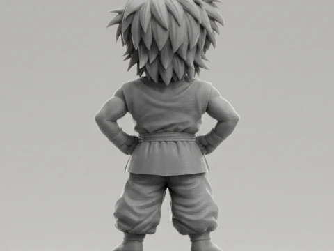 Kid Goku Chibi Figurine 3D Print Model 3D Print Model