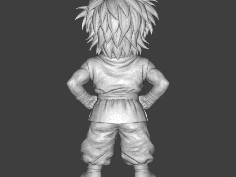 Kid Goku Chibi Figurine 3D Print Model 3D Print Model