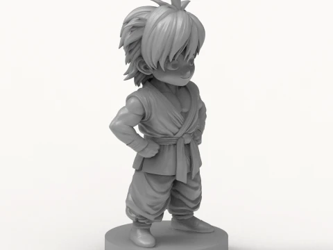 Kid Goku Chibi Figurine 3D Print Model 3D Print Model