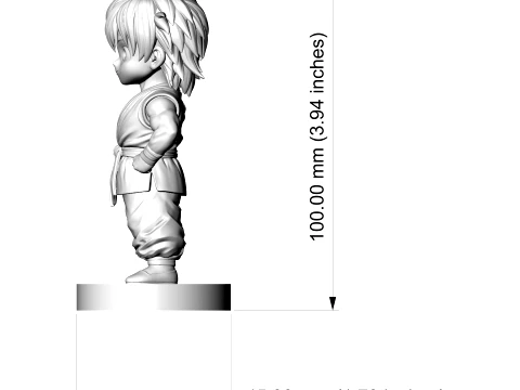 Kid Goku Chibi Figurine 3D Print Model 3D Print Model