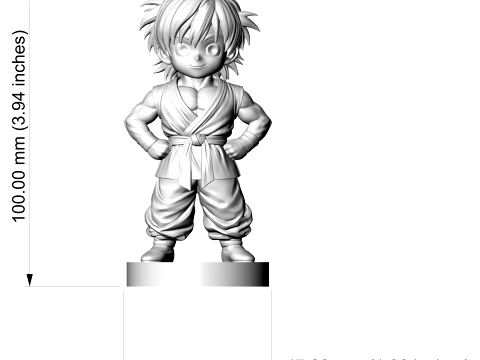 Kid Goku Chibi Figurine 3D Print Model 3D Print Model