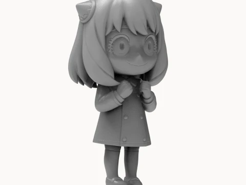 Anya Forger Chibi 3D Printable Figurine 3D Print Model