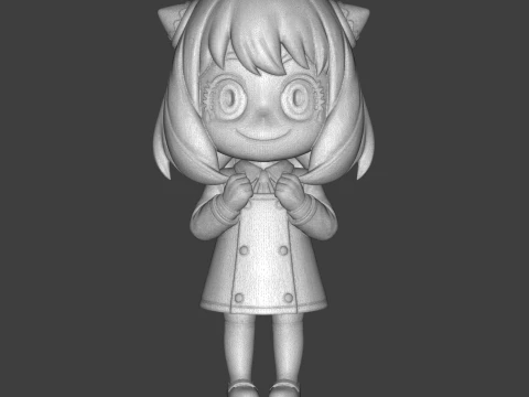 Anya Forger Chibi 3D Printable Figurine 3D Print Model