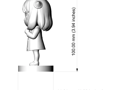Anya Forger Chibi 3D Printable Figurine 3D Print Model