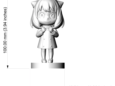 Anya Forger Chibi 3D Printable Figurine 3D Print Model