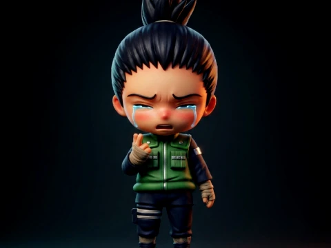 Shikamaru Nara Chibi 3D Printable Figurine 3D Принт Модель