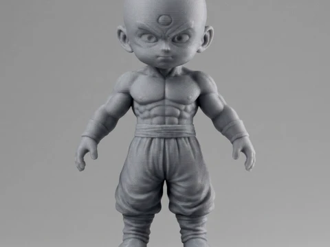 Tien Shinhan Chibi 3D Printable Figurine 3D Print Model