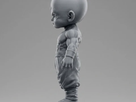 Tien Shinhan Chibi 3D Printable Figurine 3D Print Model