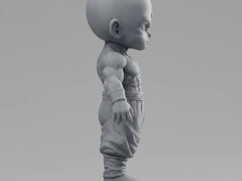 Tien Shinhan Chibi 3D Printable Figurine 3D Print Model