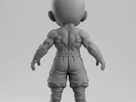 Tien Shinhan Chibi 3D Printable Figurine 3D Print Model