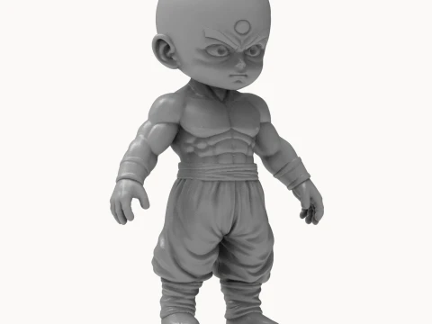 Tien Shinhan Chibi 3D Printable Figurine 3D Print Model