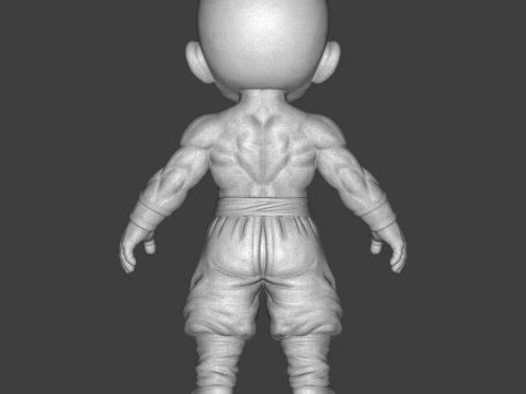 Tien Shinhan Chibi 3D Printable Figurine 3D Print Model