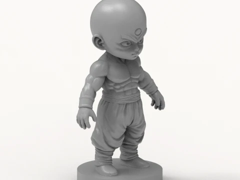 Tien Shinhan Chibi 3D Printable Figurine 3D Print Model