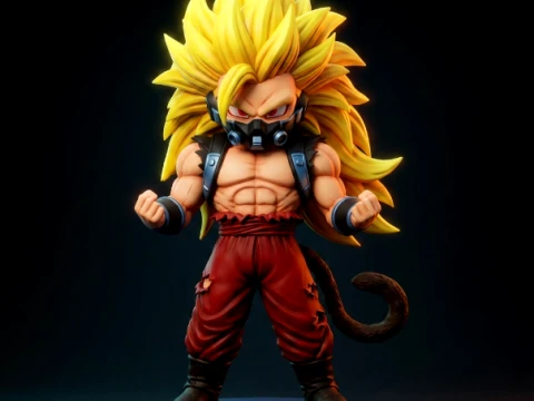 Evil Saiyan Cumber Chibi 3D Printable 3D Print Model