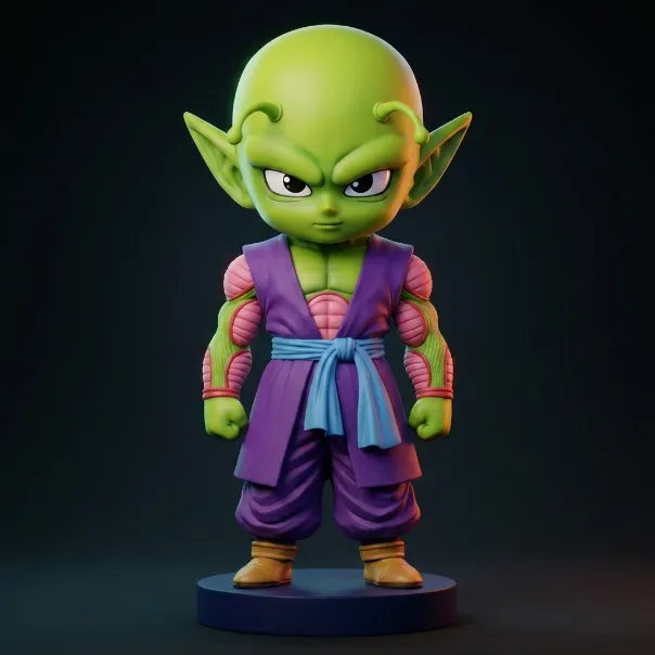 Piccolo Chibi Fan Art Sculpture Anime 3D print model 3D Print Model .c4d .max .obj .3ds .fbx .stl .blend 