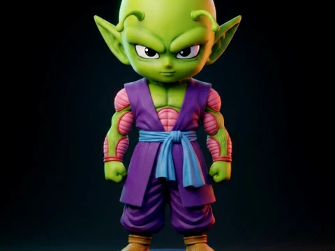 Piccolo Chibi Fan Art Sculpture Anime 3D print model 3D Print Model