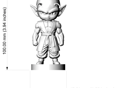Piccolo Chibi Fan Art Sculpture Anime 3D print model 3D Print Model