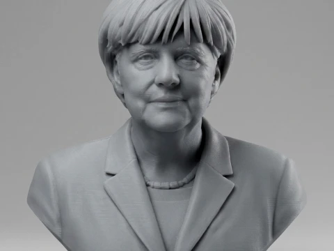 Angela Merkel Realistic 3D Printable Bust 3D Print Model