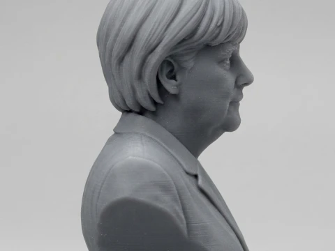 Angela Merkel Realistic 3D Printable Bust 3D Print Model