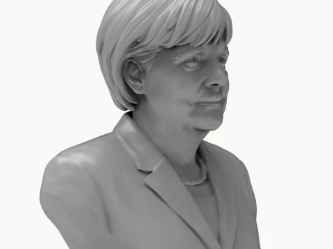 Angela Merkel Realistic 3D Printable Bust 3D Print Model