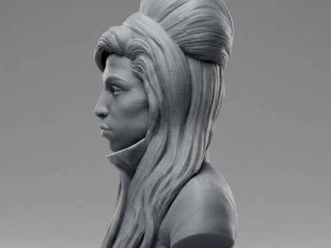 Amy Winehouse 3D Printable Bust 3D Print Model