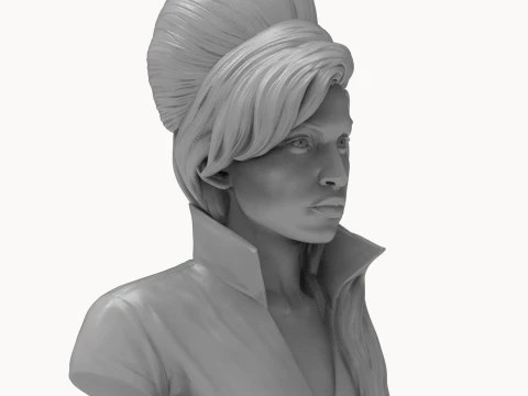 Amy Winehouse 3D Printable Bust 3D Print Model