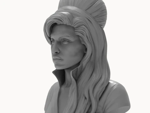 Amy Winehouse 3D Printable Bust 3D Print Model