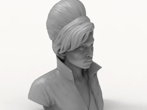 Amy Winehouse 3D Printable Bust 3D Print Model
