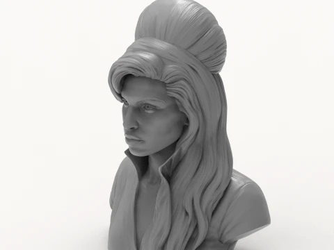 Amy Winehouse 3D Printable Bust 3D Print Model