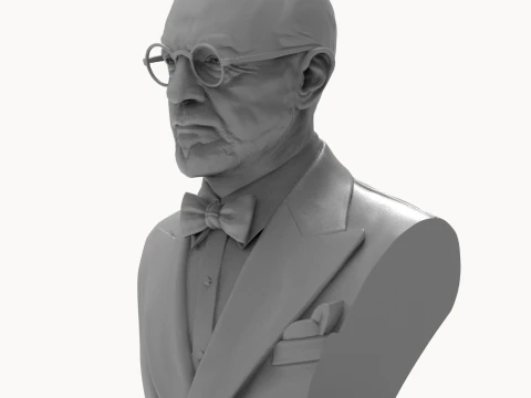 Anri Matisse 3D Printable Bust Sculpture 3D Print Model