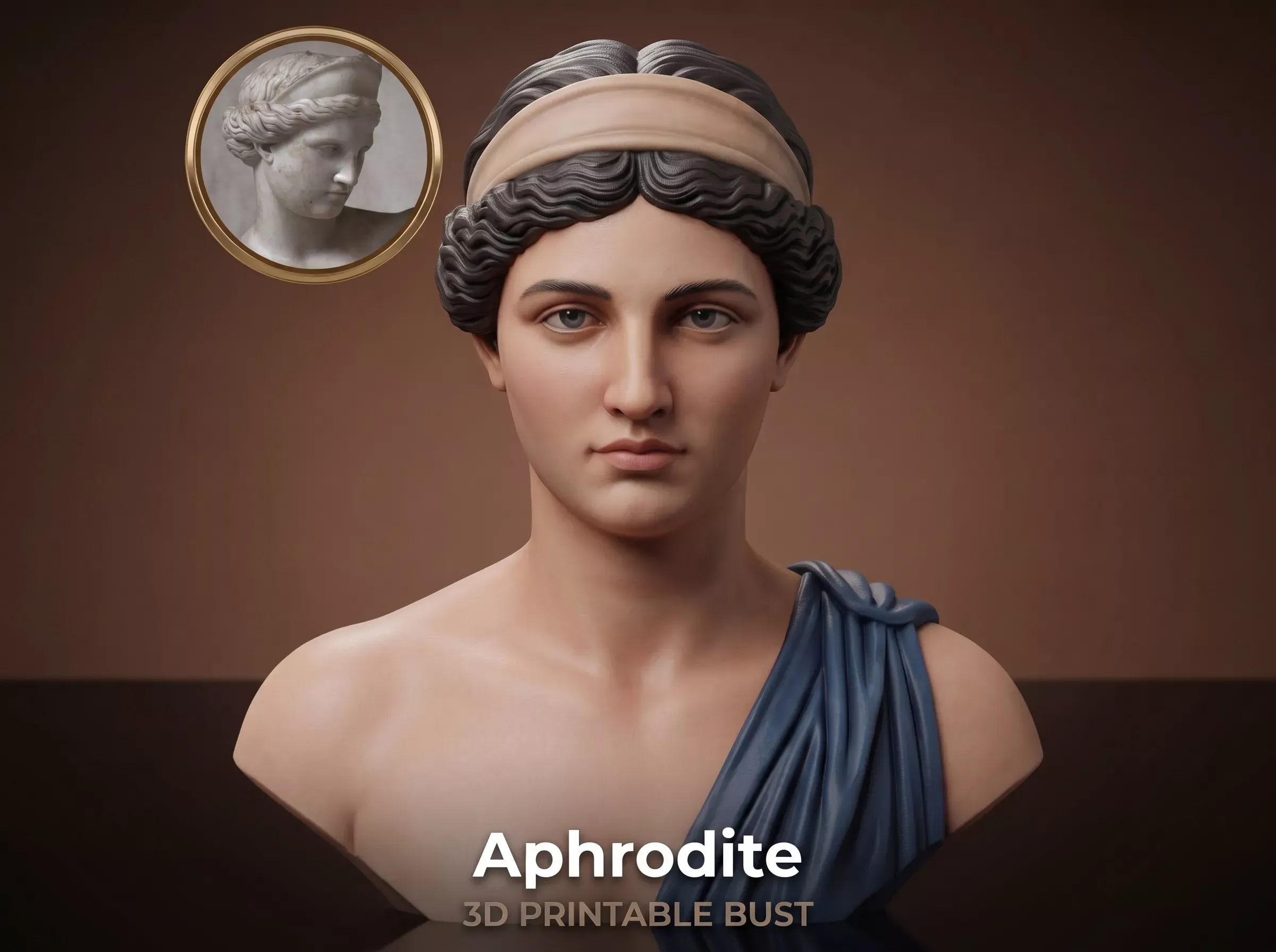 Aphrodite Goddess Bust 3D Print Model 3D Print Model .c4d .max .obj .3ds .fbx .stl .blend