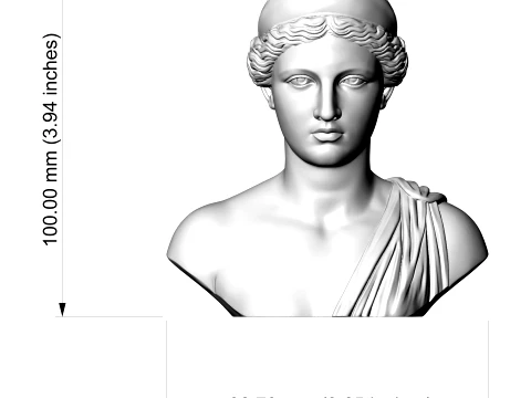 Aphrodite Goddess Bust 3D Print Model 3D Print Model