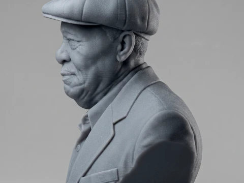 B B King Legendary Blues Musician Bust 3D Print Model 3D Print Model