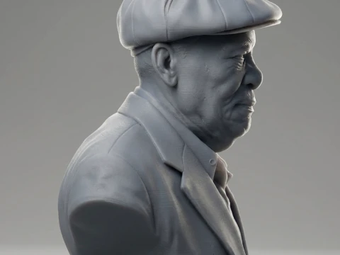B B King Legendary Blues Musician Bust 3D Print Model 3D Print Model