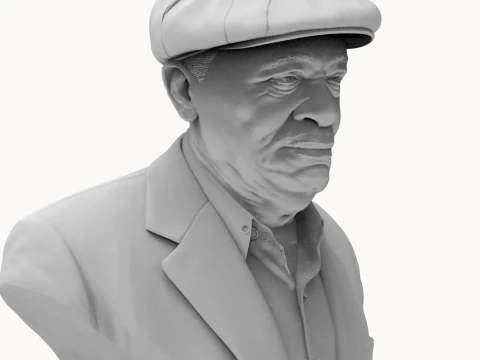 B B King Legendary Blues Musician Bust 3D Print Model 3D Print Model