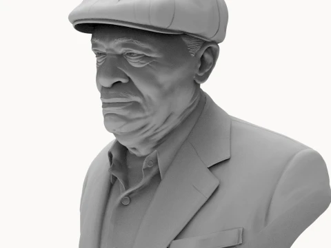 B B King Legendary Blues Musician Bust 3D Print Model 3D Print Model