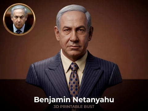 Benjamin Netanyahu 3D Printable Bust 3D Druckmodell