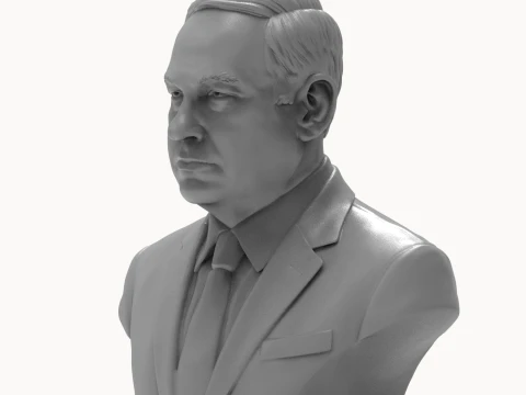 Benjamin Netanyahu 3D Printable Bust 3D Print Model