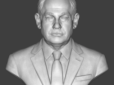 Benjamin Netanyahu 3D Printable Bust 3D Print Model