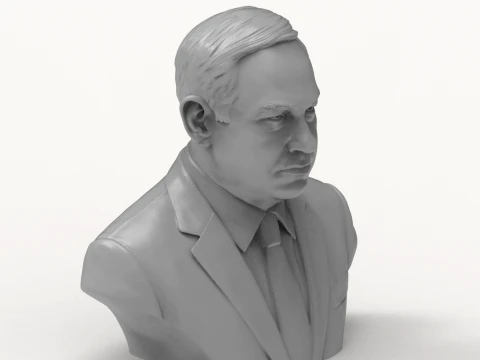 Benjamin Netanyahu 3D Printable Bust 3D Print Model